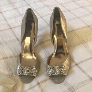 3 inch stiletto heel open toed sandals shoe embellished d’Orsay toe strap.